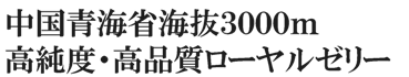 中国青海省海抜３０００ｍ・高純度・高品質ローヤルゼリー