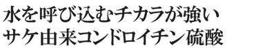 水を呼び込むチカラが強い！サケ由来コンドロイチン硫酸