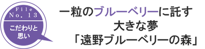 
一粒のブルーベリーに託す、大きな夢